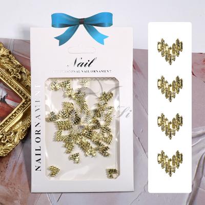 China High Quality Alloy / Metal Made In China Free Sample Gold Silver Jewelry Making Designer Nail Charms for sale