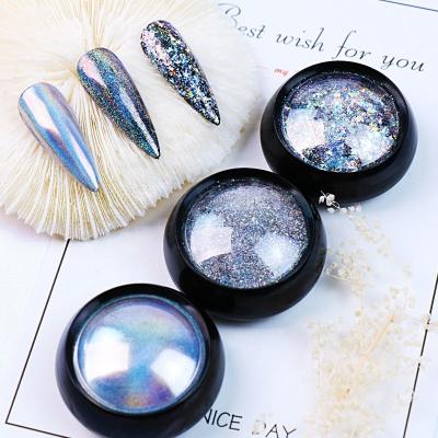 China Easy Apply 2021 New Fashion Mirror Chrome Powder Nail Art Decoration Glitter Acrylic Powder For Nails for sale