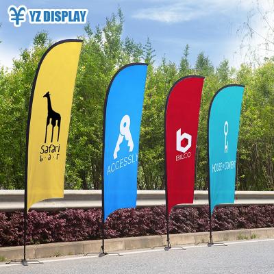 China Healthcare Institutes Teardrop Beach Flag Beach Flags Feather Flag Event Beach Flag for sale