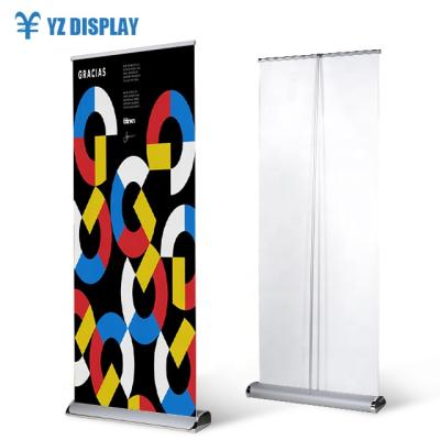 China Outdoor Display Feature Aluminum Rolls Up Banner Display Stand With Oxyford Bag for sale