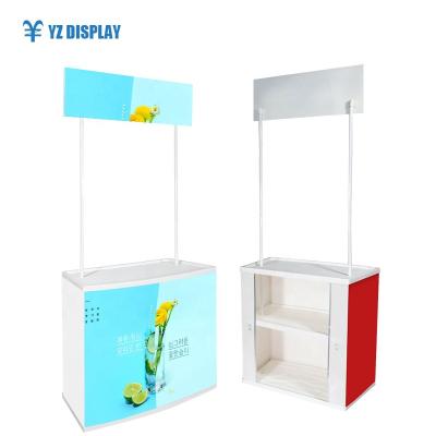 China Supermarkt Plastic Portable Low Price Supermarket Sales Tables Removable Advertising for sale