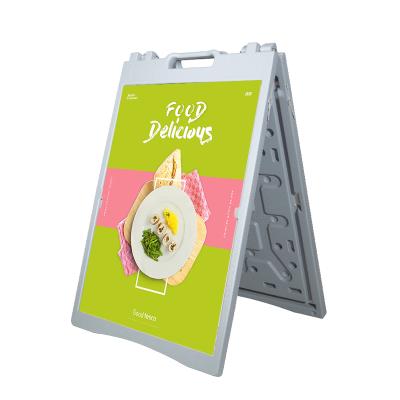 China interior & Outdoor Poster Rack Stainless Steel Water Injection Base Poster Holder for sale