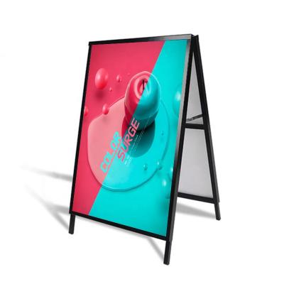 China interior & Outdoor Iron Double Sided Foldable Poster Display A Board Rack for sale