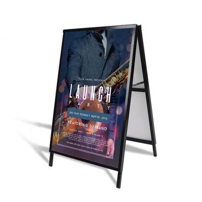 China interior & Flexible Restaurant Outdoor Advertising A Board Banner Stand With Full Color Printed Poster for sale