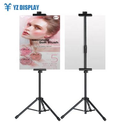 China Adjustable Height Banner Stand Poster Stand Tripod Poster Display Stand For Advertising for sale