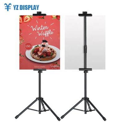 China Adjustable Height T Bunting Banner Double Sided Tripod Display Stand for sale