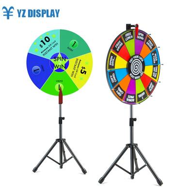 China Supermarkt Tripod Lucky Stand 24 Inch Professional Entertainment Game Wheel Spinners for sale