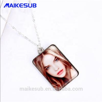 China CLASSIC Shape Sublimation Rectangle Picture Fashion DIY Maiesub Empty Necklace Jewelry Sets As Personalized Gift for sale