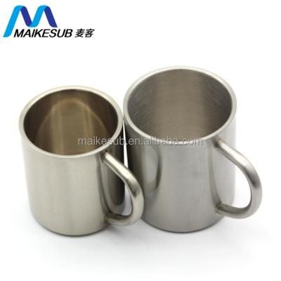 China Viable silver color sublimation stainless steel mug kids stainless steel mug for photo printing for sale