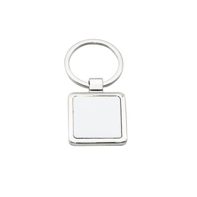 China Sublimation Customs Square Shape Metal Key Chain Key Chain For Heat Transfer Printing A-02 for sale