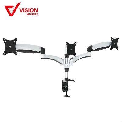 China Mechanical Spring Three Height Adjustable Stand Desk Mount Monitor Arms 15-24 Inch VESA Screens VM-DS134D 15