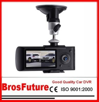 Cina 2,7 Pollici Dual Camera Car DVR con G-sensore GPS / GPS Logger / doppio sensore CMOS in vendita