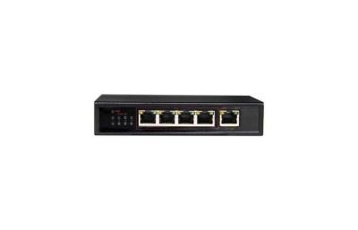 China Black Safe CCTV IP Camera Accessories , Ethernet 4 Ports POE Switch for sale