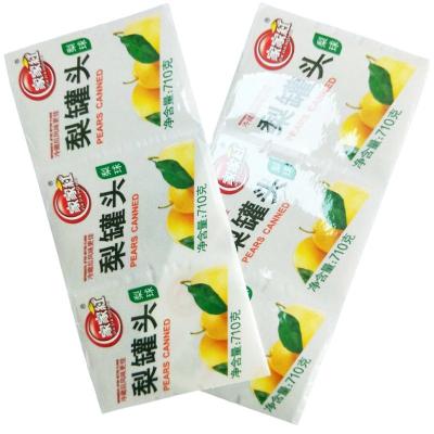 China Custom High Quality Hot Sale Fruit Bottle Juice Bottle Sticker Labels Food Label Sticker for sale