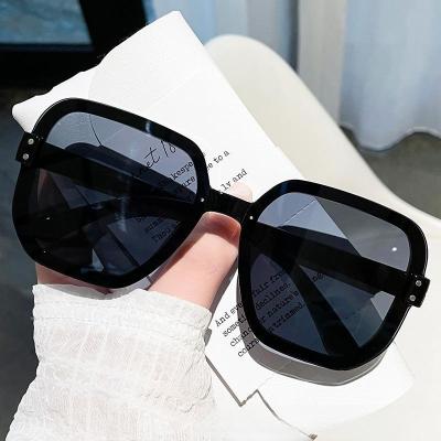 China Fashion Sunglasses 2023 new square rice nail big frame Korean retro sunglasses fashion trend personality female sunglasses for sale