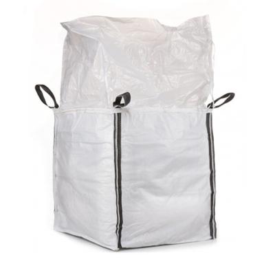 China EGP Breathable Jumbo Big Bags Scrap White PP 1000kgs 1500kg Skirt Top for sale