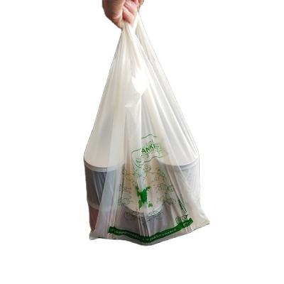 China Biodegradable Plastic Food EGP T-shirt Bags Food Packaging Bag For Vegetables for sale