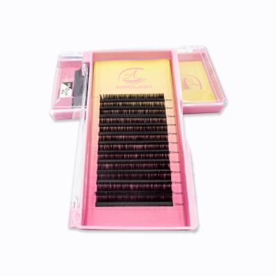 China Matte Black Korea Wholesale Bulk Order Anrolash Quick Fanning Full Volume Eyelash Extensions Dual Density Professional CC Curl Pbt Fiber for sale