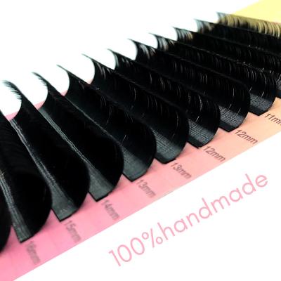 China Individual Professional Full Volume Anrolash Foil Silk Back Lashes Classic Eyelash Extensions With Custom Packaging for sale