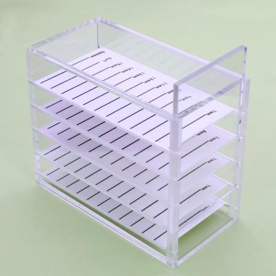 China Professional Eyelash Extension Tools 5 Layers Eyelash Extension Box Acrylic Volume Lashes Individual Storage Box Lashes Extension Storage For Lashes Artist for sale