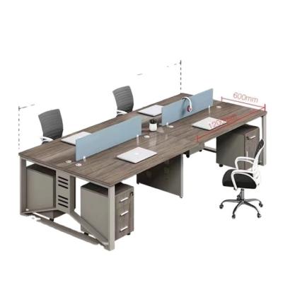 China (Size) Modern Adjustable Office Furniture Particleboard Computer Desk 4 Person Desk For 4 Seater Workstation for sale