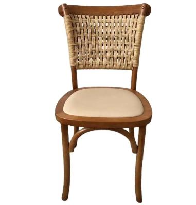 China Adjustable (Height) Upholstered High Back Solid Wood Carved Nordic Restaurant Furniture Wooden Dining Chair for sale