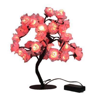 China Light Direct Type High Quality Indoor Light Rose Table Lamp Mini Led Tree Light Decoration Tree Supply Home Decor for sale