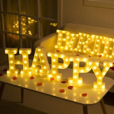 China Indoor Outdoor White Led Alphabet Lamp For Birthday Wedding Party Alphabet Light for sale