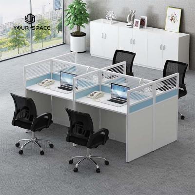 China STABLE 2 4 6 Person Call Center Hospital Office Wooden Workstation Modern Style for sale