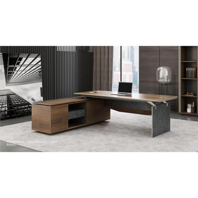 China TABLETOP WITH CHARGER Modern Style Office Furniture Design Manager Table Boss Wood Desk for sale