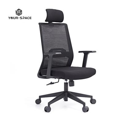 China (Size) Mesh Fabric Swivel Computer Office Chair High Quality Adjustable Back Luxury Ergonomic Executive Commercial Chairs With Headrest for sale