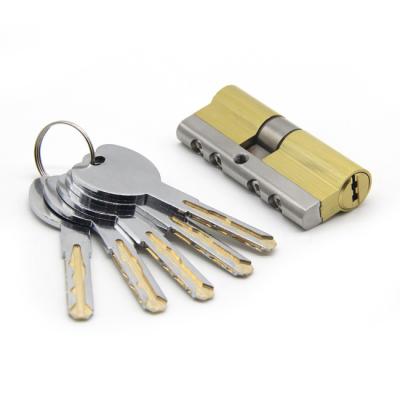 China Modern Brass Core Door Lock Cylinder And Keys 60mm for sale