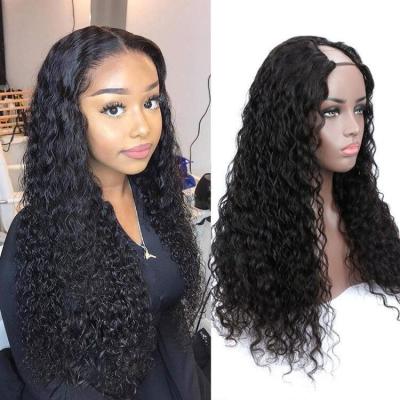 China Full Body Wave Eulisi Thin Skin Wig For Peruvian Hair Color Women Glueless Curly Raw Curly U Part Wig Cambodian Hair u Vendors for sale