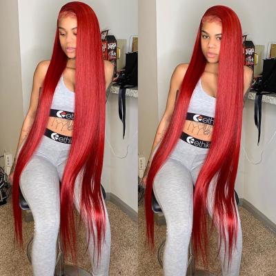 China Wholesale Cheap Body Wave Eulisi Curly Red Burgundy Hair Colored Brazilian Hair 99j Color 360 Full Lace Wig Hd Lace Front Full Lace Wig for sale