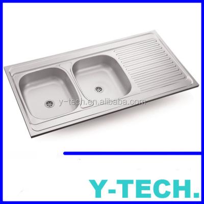 China Without Faucet Kitchen Sink Algeria Kitchen Sink Drain Offset Kitchen Sink YK1260 for sale