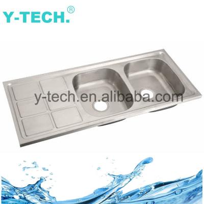 China Without Faucet YK-1250G Kitchen Wash Sink Above Counter Basin Stainless Steel Handmade Kitchen Sink for sale