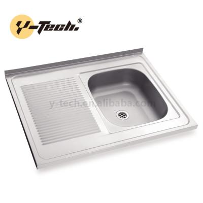 China With Faucet YK-6080 Single Bowl Rising Kitchen Sink Kitchen Sink Stainless Steel Sink for sale