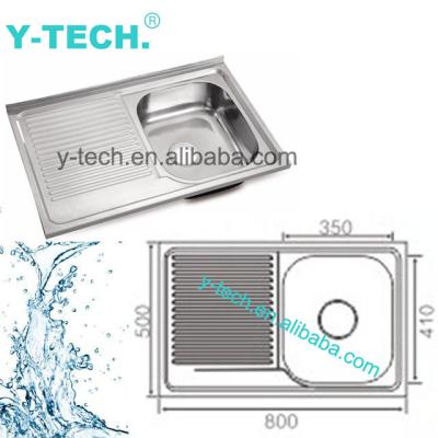 China Without Faucet YK-5080 Stainless Steel Kitchen Sink Industrial Kitchen Sink Basin Sink for sale