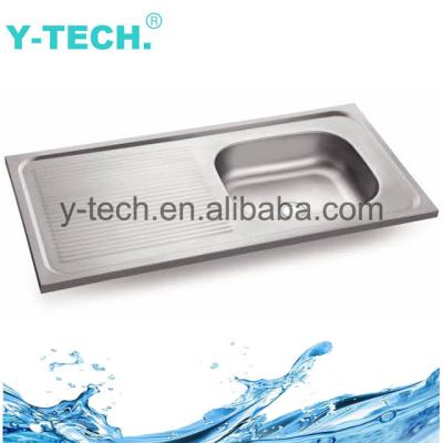 China Without Faucet YK-1050B 304 Stainless Steel Kitchen Sink With Single Drain Panel for sale