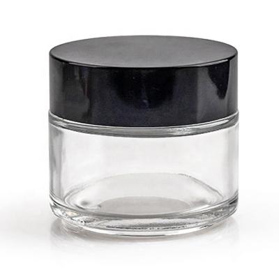 China Wholesale Skin Care Cream Frosted Clear Cream Jar 100g Glass Cosmetic Jar for sale