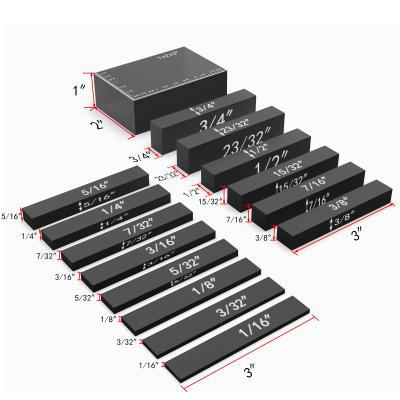 China Convenient Arrangement 15pcs Precision Woodworking Aluminum Rig Bars Machining Router and Measuring Table Rig Blocks for sale