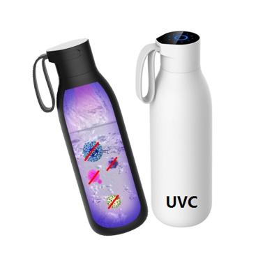 China 2022 Sustainable LCD Temperature Control Stainless Steel Smart Water Bottle Filter UV Protection Bottles for sale