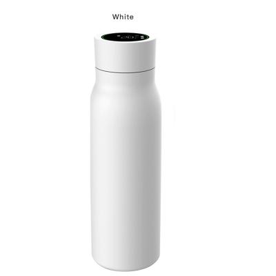 China Sustainable Classic White Alarm Clock Reminder To Drink Water Portable Travel Smart Thermo Water Bottle for sale