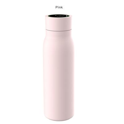 China Sustainable 220mah Double Wall Vacuum Insulated Stainless Steel Material Smart Water Bottle Black for sale