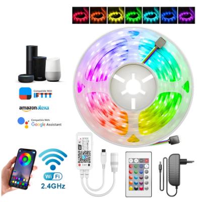 China Hotel WIFI 5050 RGB LED Strip /WIFI APP IoT Controller /Mirror /TV Background Moving Light for sale