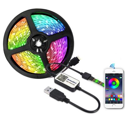 China Hotel 5V WS2812B USB LED Strip Light Dreamy Color TV Ambient Kit 5050 RGB For Desktop PC Wallpaper Luminous 1M 2M 3M 4M 5M for sale