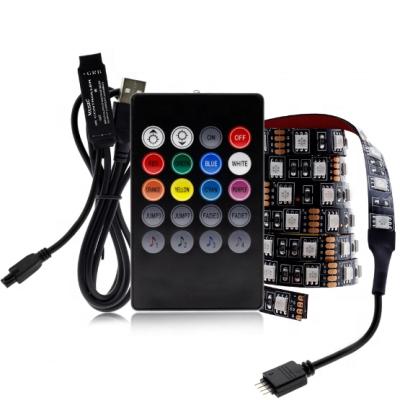 China Hotel 5050 RGB Flexible Led Strip Ip65 Waterproof Control 5v RGB Usb Led Strips For TV Background Lighting Adhesive for sale