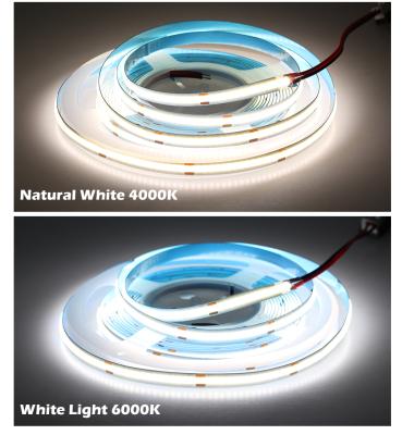 China Cheap wholesale hotel cob led strip 528 480 320 224 leds/m 12v 24v for sale