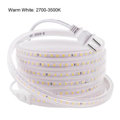 China Hotel Outdoor 50M 100ft 4000K 5050 2835 240 Volt 110V Led Light Strips OEM Waterproof Color 6 In 1 RGB Led Flexible Neon Strip for sale