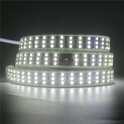 China Hotel HONGLONG Double Array SMD 2835 LED Strip White Flexible AC 220V 180 LED /M Waterproof High Brightness Outdoor Home Decoration for sale